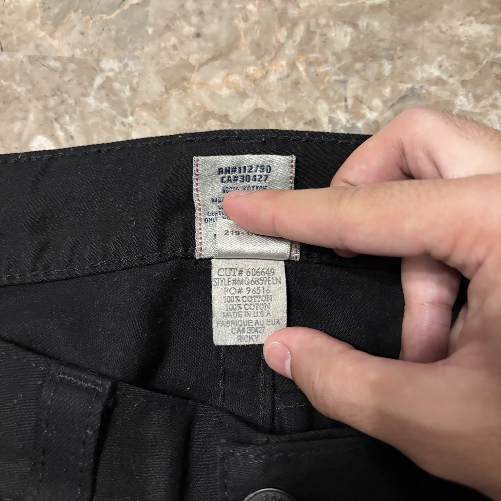 True Religion Jeans Mens 34 (fits 36x31) Black Ricky Straight Flap Pocket Denim - Picture 11 of 15